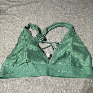 PINK Victoria's Secret Emerald LaceBralette MEDIUM
